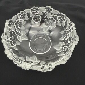 Vintage Mikasa Carmen Satiniert Crystal Bowl Small